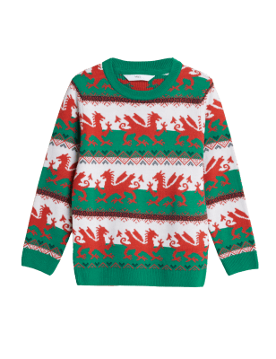 

Boys M&S Collection Mini Me Welsh Christmas Jumper (2 - 7 Yrs) - Multi, Multi