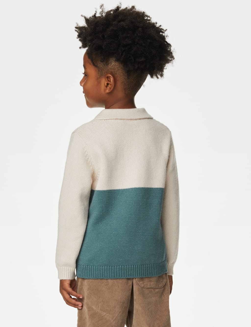 Cotton Blend Colour Block Jumper (2-8 Yrs) image 4
