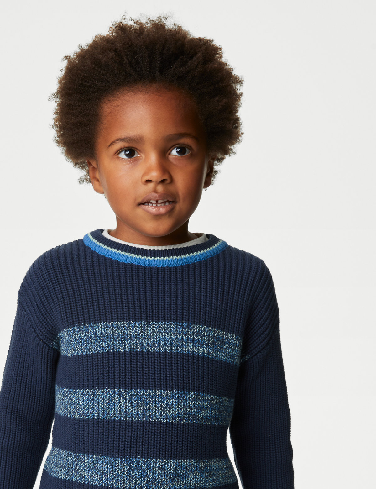 Pure Cotton Striped Knitted Jumper (2-8 Yrs)