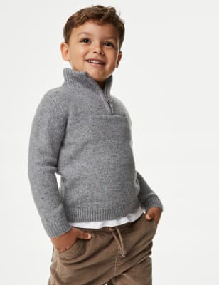 

Boys M&S Collection Half Zip Funnel Neck Jumper (2-8 Yrs) - Multi, Multi