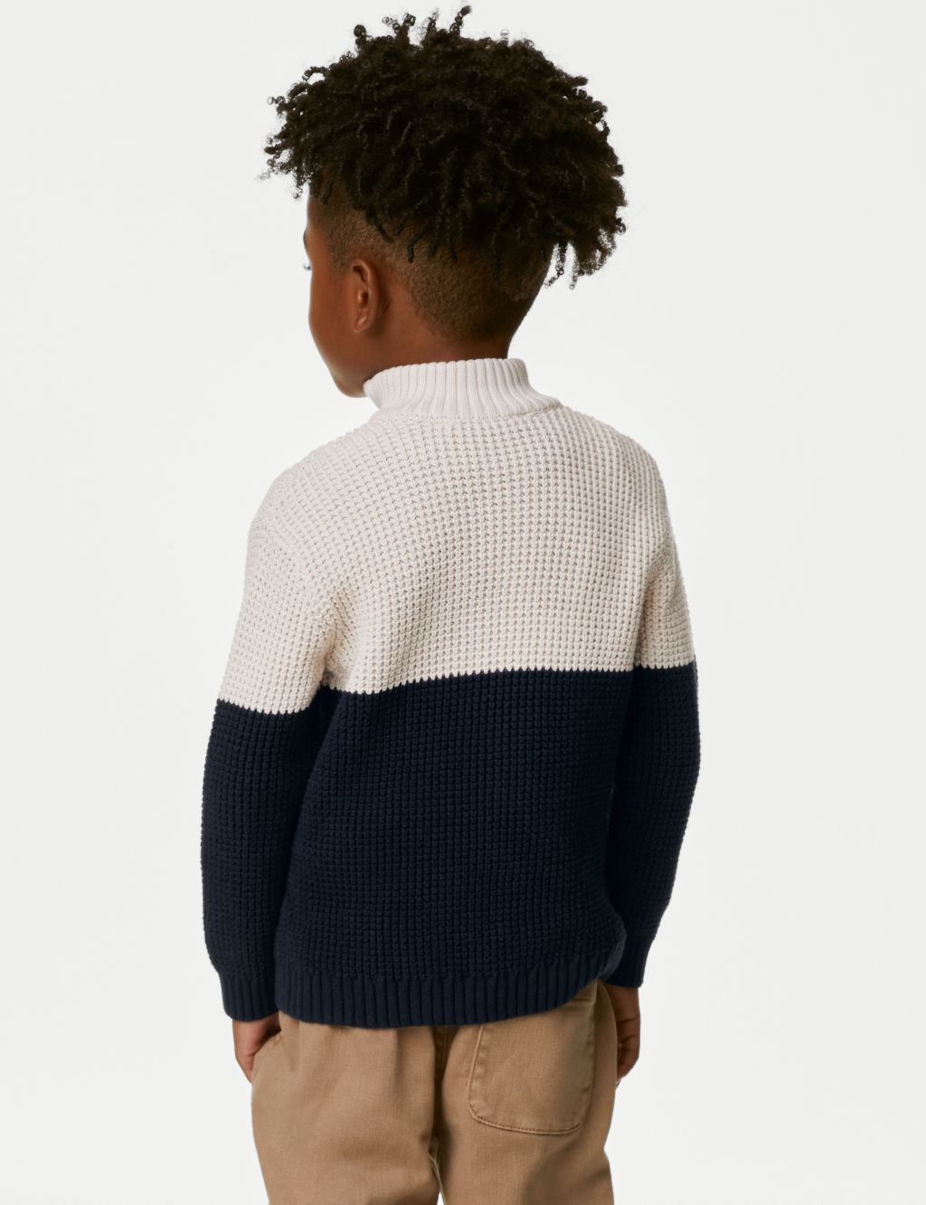 Pure Cotton Waffle Zip Jumper (2-8 Yrs) image 4