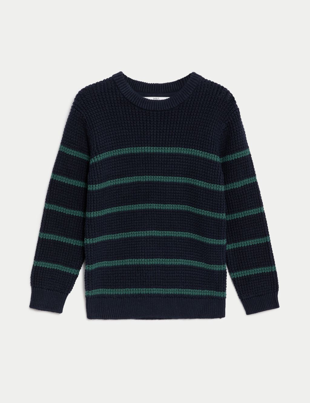 Pure Cotton Striped Knitted Jumper (2-8 Yrs) image 2