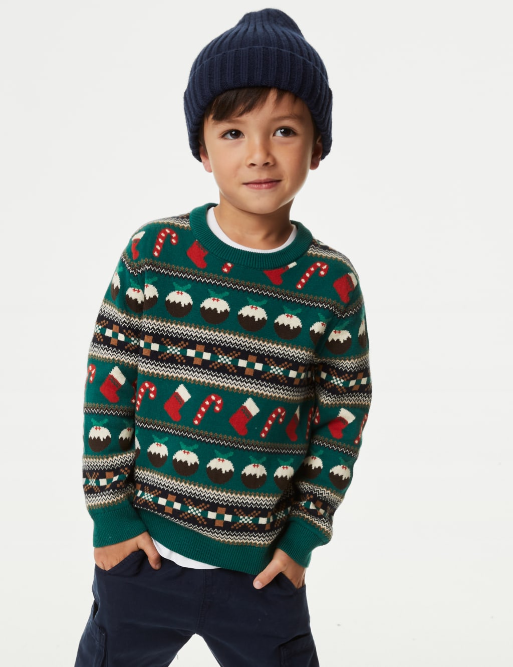 Pure Cotton Mini Me Christmas Jumper (2-8 Yrs) image 1