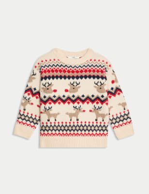 Festive Reindeer Fair Isle Knitted Jumper (2-8 Yrs) 4 of 6