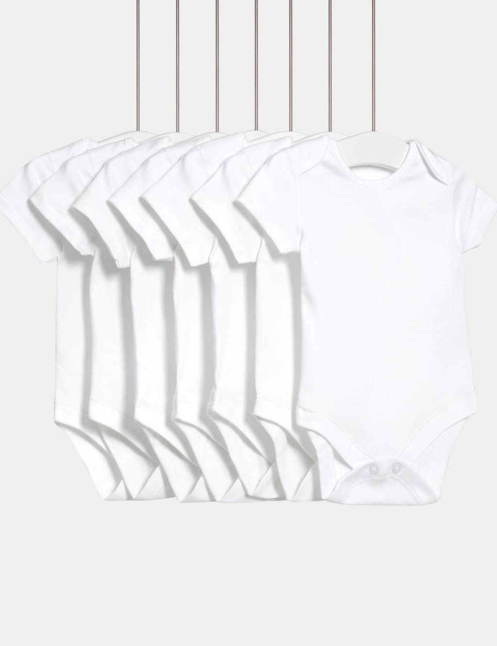 7pk Pure Cotton Dog & Striped Bodysuits (5lbs-3 Yrs)