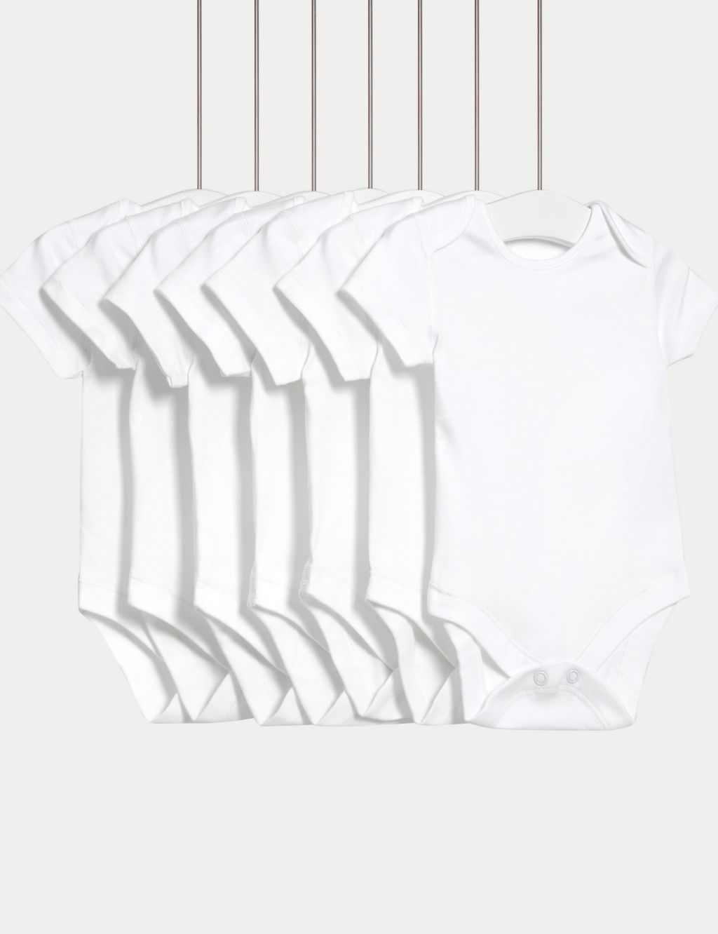 7pk Pure Cotton Short Sleeve Bodysuits (5lbs-3 Yrs) image 1