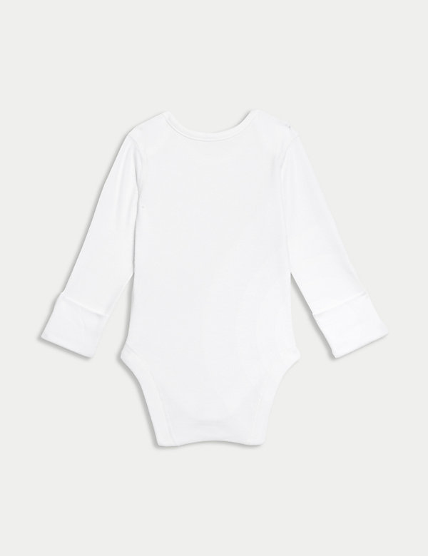 7pk Pure Cotton Long Sleeve Bodysuits (5lbs-3 Yrs) - FI