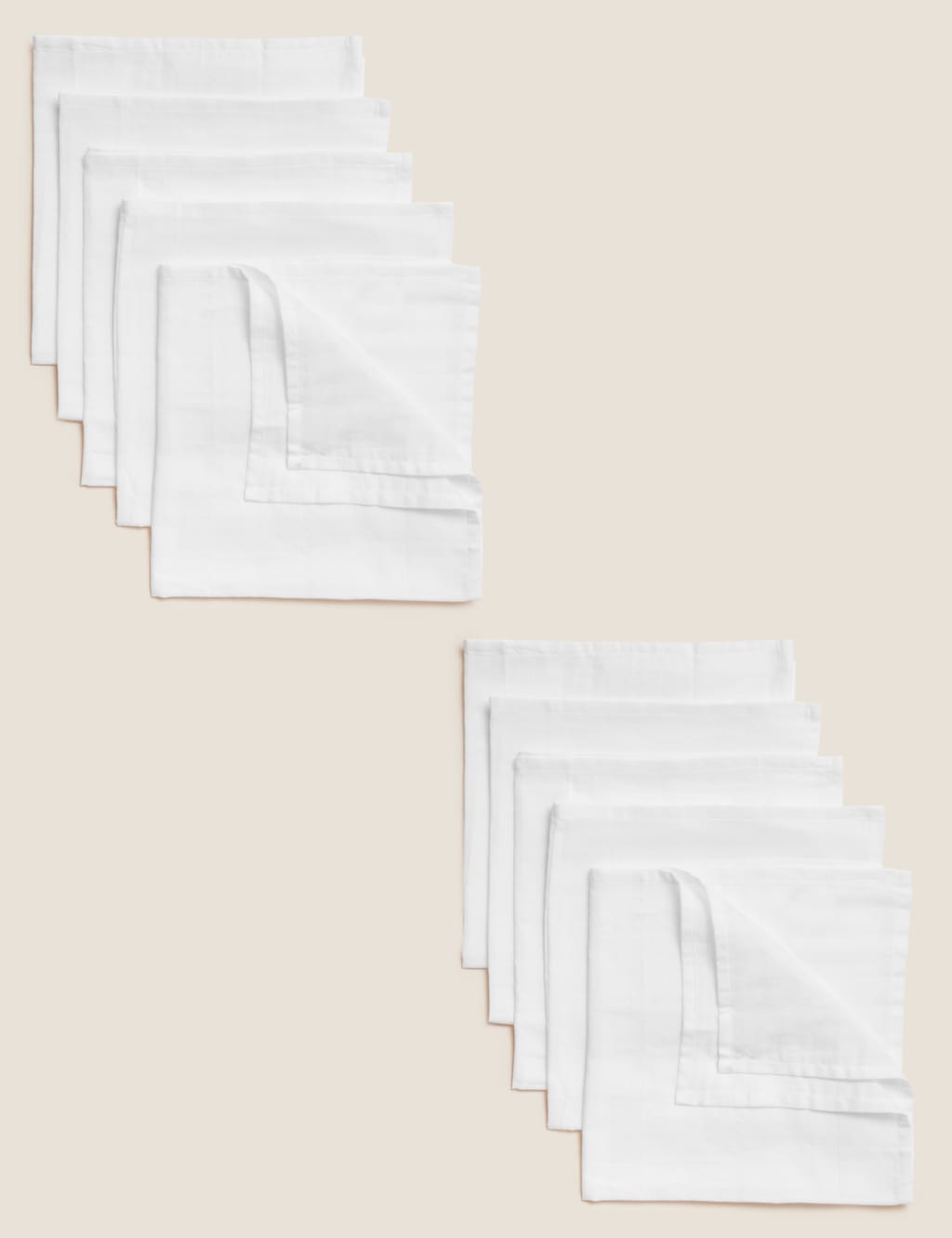 10pk Pure Cotton Muslin Squares image 1