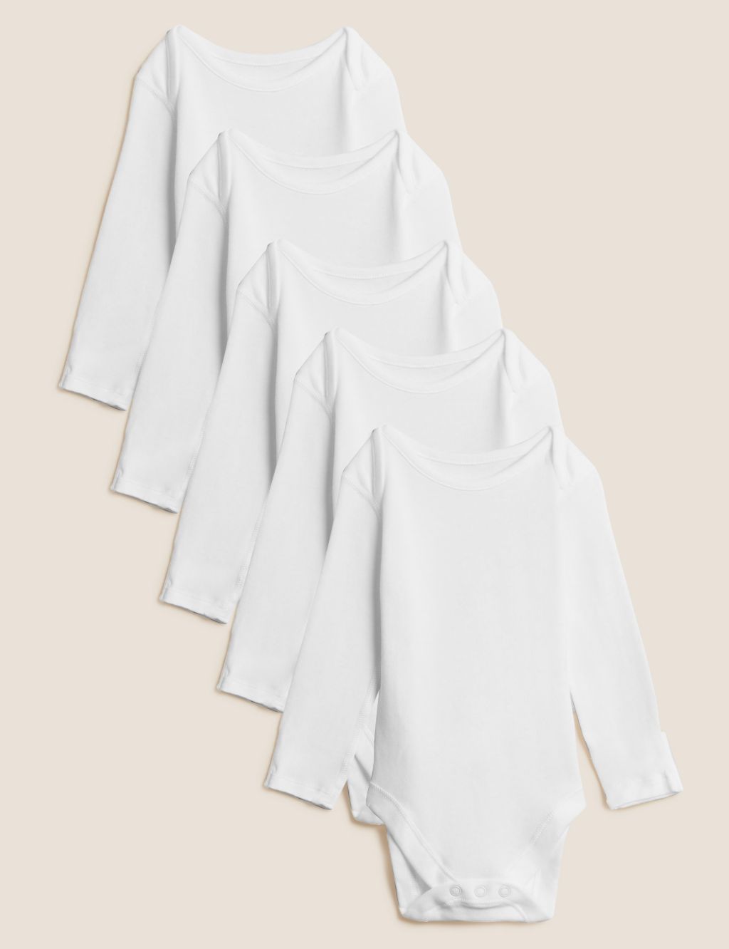 5pk Pure Cotton Bodysuits (5lbs - 3 Yrs) image 1