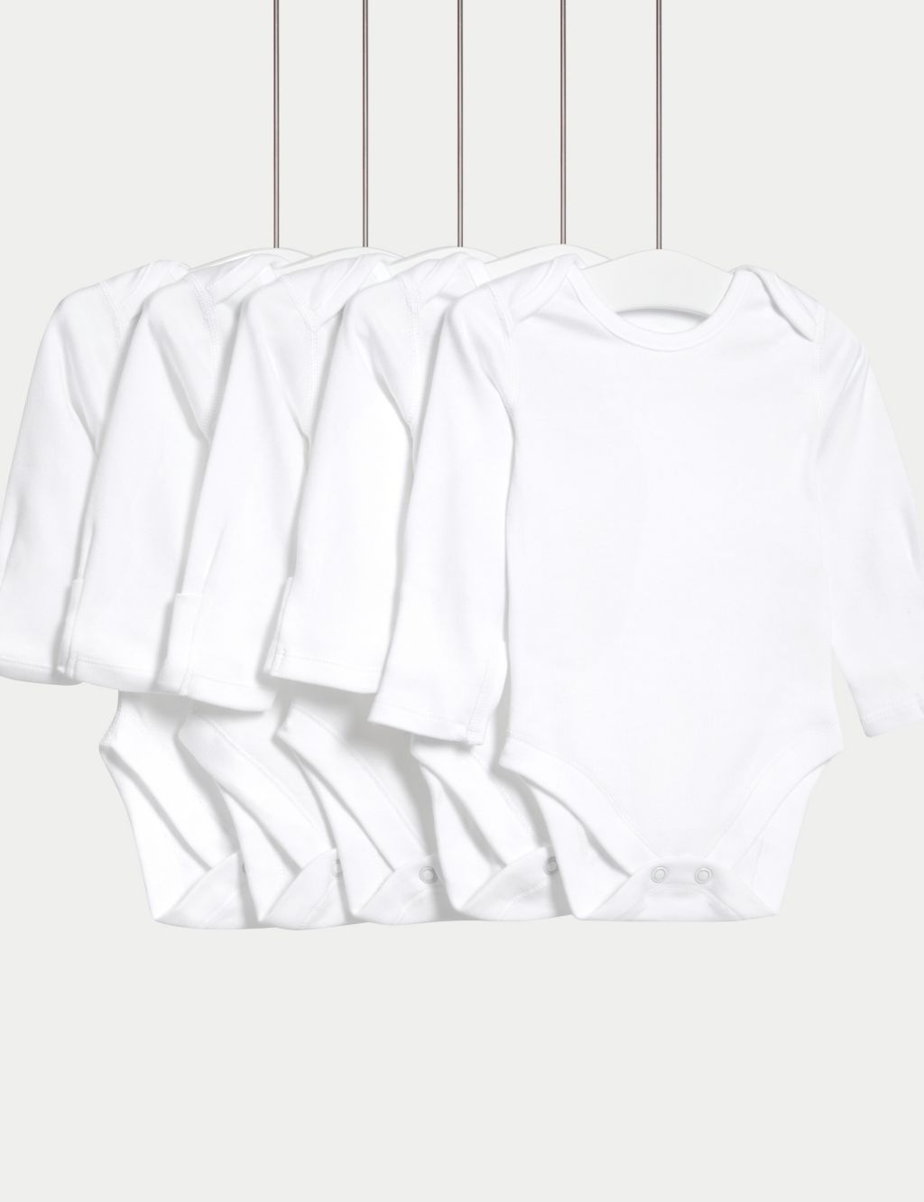 5pk Pure Cotton Bodysuits (5lbs - 3 Yrs) image 2