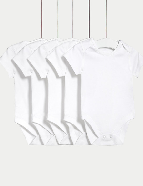 5pk Pure Cotton Bodysuits (5lbs-3 Yrs) - NZ
