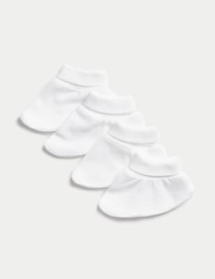 Lot de 4&nbsp;paires de chaussons montant 100&nbsp;% coton (jusqu’au 1&nbsp;an) - CA