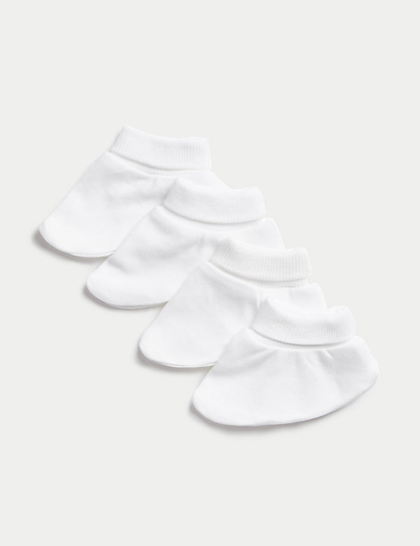 4pk Pure Cotton Booties (0-1 Yrs) - NZ