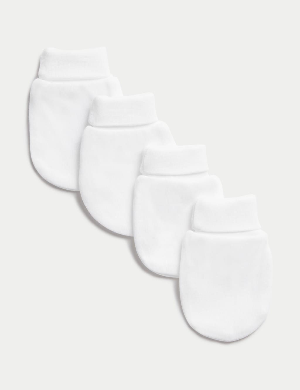 4pk Pure Cotton Mittens (0-1 Yrs)