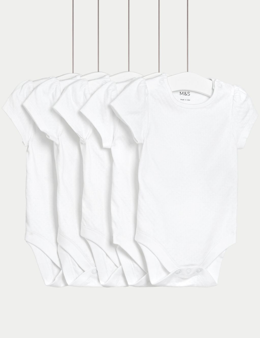 5pk Pure Cotton Bodysuits (5lbs-3 Yrs)