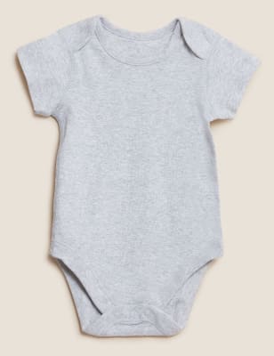 5pk Pure Cotton Ribbed Bodysuits