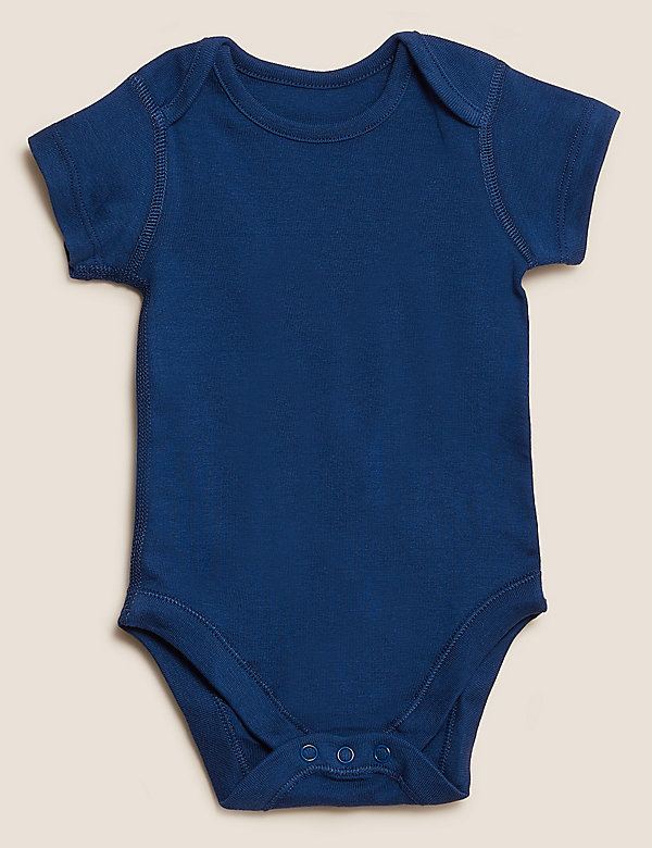 5pk Pure Cotton Ribbed Bodysuits (6½lbs - 3 Yrs) - BE
