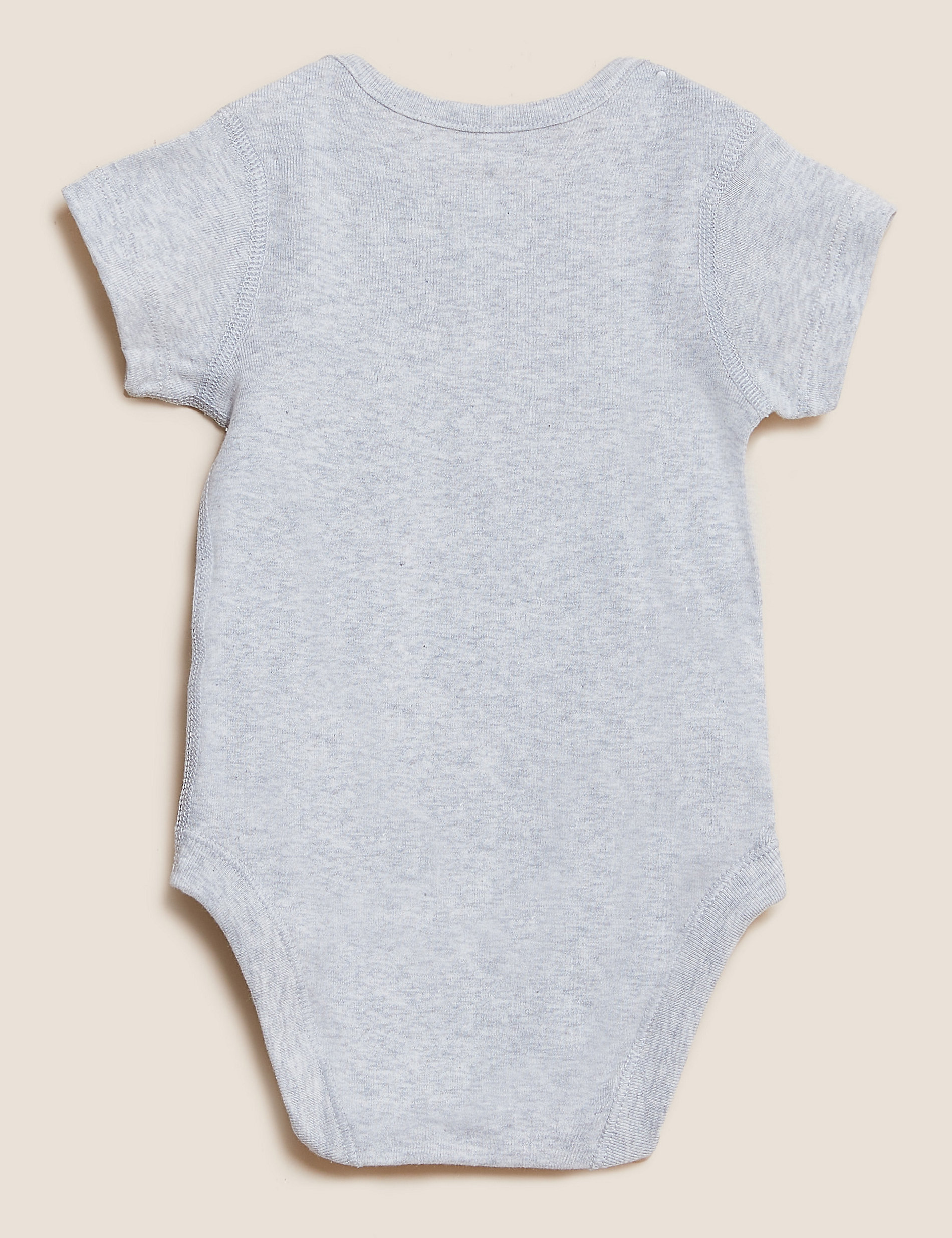 5pk Pure Cotton Ribbed Bodysuits (6½lbs - 3 Yrs)