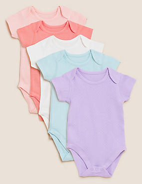 5 件装纯棉婴儿连身衣（6.5 磅 - 3 岁）