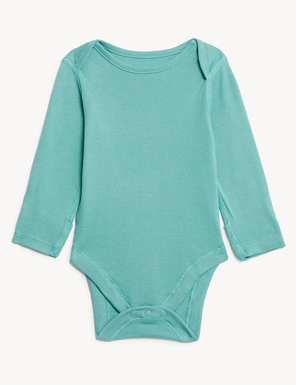 5pk Pure Cotton Ribbed Bodysuits (0-3 Yrs) - IT