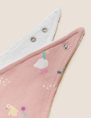 

Girls M&S Collection 5pk Cotton Rich Duck Print Dribble Bibs - Soft Pink, Soft Pink