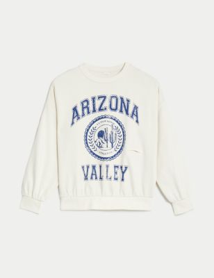 Adaptive Cotton Rich Slogan Sweatshirt (2-16 Yrs)