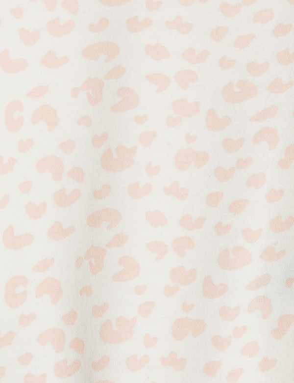 3pk Pure Cotton Leopard Print Bodysuits (6½lbs - 3 Yrs) - BE