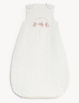 

M&S Collection Saco de dormir 100% algodón con resistencia térmica de 1,5 tog de conejito (0-36 meses) - Cream Mix, Cream Mix