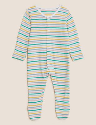 

Girls M&S Collection 4pc Pure Cotton Striped Sealife Set (7lbs - 12 Mths) - Multi, Multi