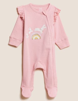 

M&S Collection Pack de 2 pijamas para bebé 100% algodón con diseño de conejitos (0-3 años) - Multi, Multi