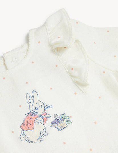 2pk Cotton Blend Peter Rabbit™ Sleepsuits