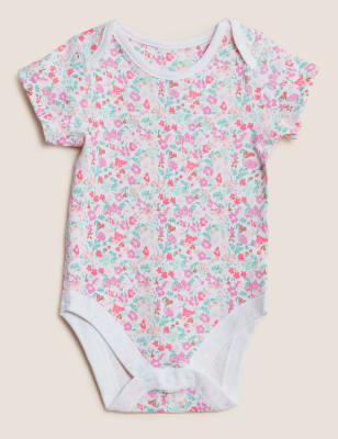 

Girls M&S Collection 3pk Pure Cotton Floral Bodysuits (6½lbs - 3 Yrs) - Multi, Multi