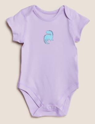 

Girls M&S Collection 3pk Pure Cotton Dinosaur Bodysuits (6½lbs - 3 Yrs) - Pink Mix, Pink Mix