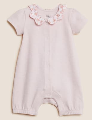 

Girls M&S Collection Cotton Rich Floral Romper (7lbs - 12 Mths) - Ivory Mix, Ivory Mix