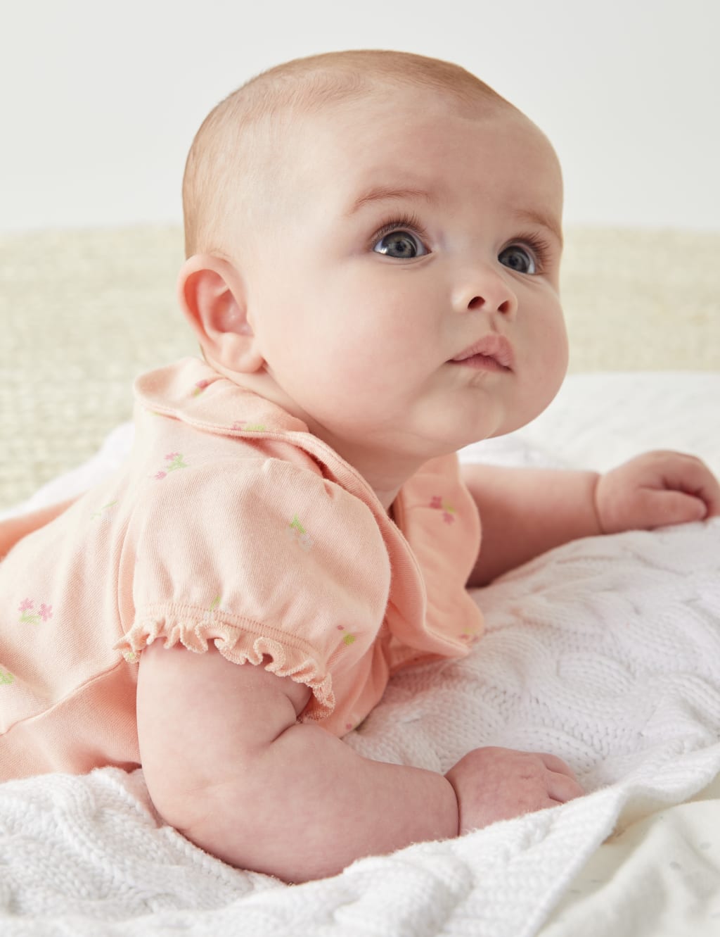 Pure Cotton Floral Romper (0-12 Mths) image 5