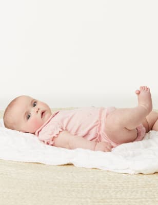 

M&S Collection 3-teiliges Outfit aus reiner Baumwolle mit Blumenmuster (0-12 Monate) - Pink Mix, Pink Mix