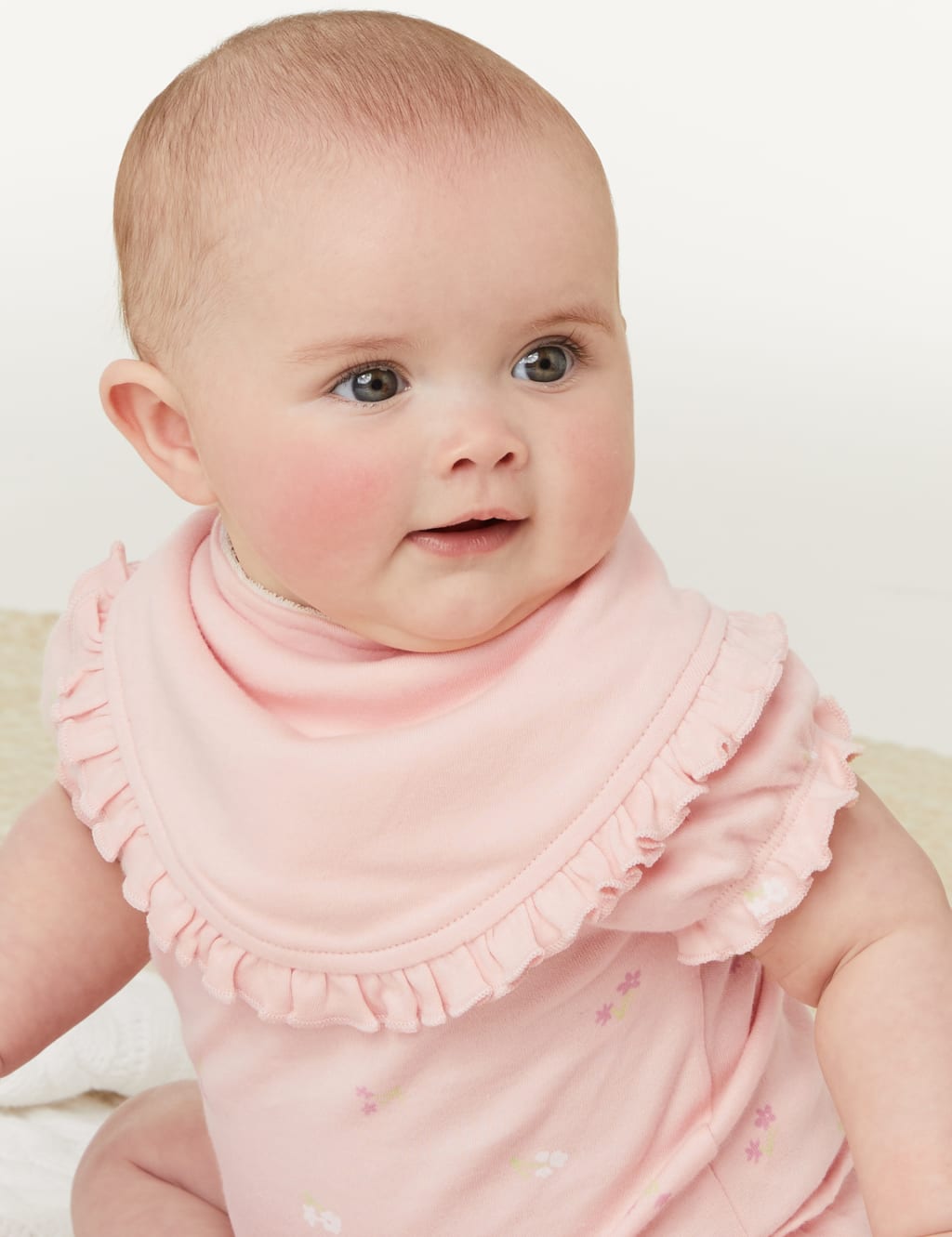 3pc Pure Cotton Floral Outfit (0-12 Mths) image 7