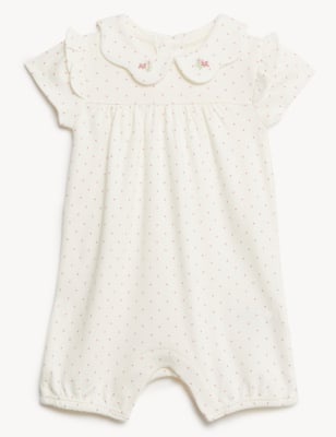 

M&S Collection Pelele con algodón con estampado de topos (0-12 meses) - Ivory Mix, Ivory Mix