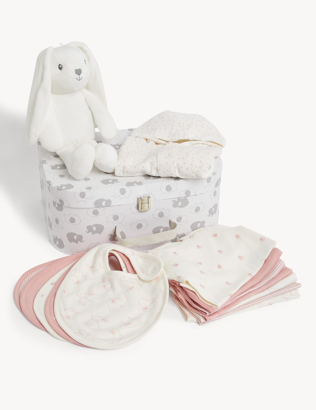 14pk Cotton Rich Printed Pink Gift Set (0-3 Mths) image 2