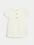 Pure Cotton Broderie Dress (7lbs-1 Yrs)