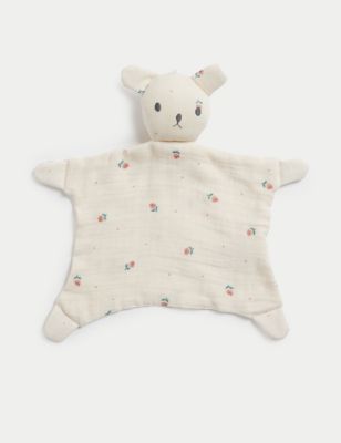 M&S Pure Cotton Floral Bear Comforter - Pink Mix, Pink Mix