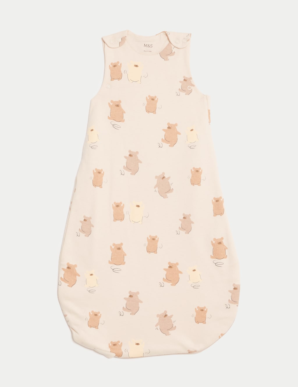 Pure Cotton Bear 1.5 Tog Sleeping Bag (0-36 Mths)