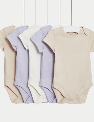 

Girls M&S Collection 5pk Pure Cotton Bunny Bodysuits (6½lbs-3 Yrs) - Lilac Mix, Lilac Mix