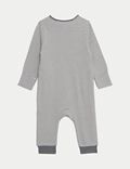 3pk Pure Cotton Bear & Striped Sleepsuits (6½lbs-3 Yrs)