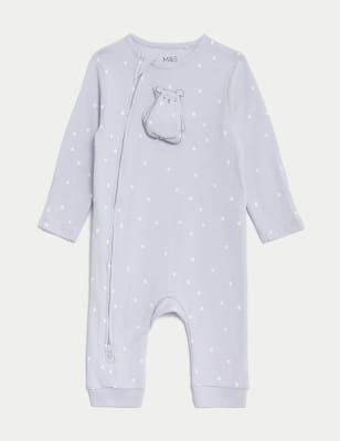 Pure Cotton Spot Bear Sleepsuit (6½lbs-3 Yrs)