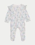 2pk Pure Cotton Floral Sleepsuits (6½lbs-3 Yrs)