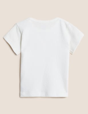

M&S Collection T-Shirt aus reiner Baumwolle mit Häschenmuster (3,2 kg - 12 M.) - Cream, Cream
