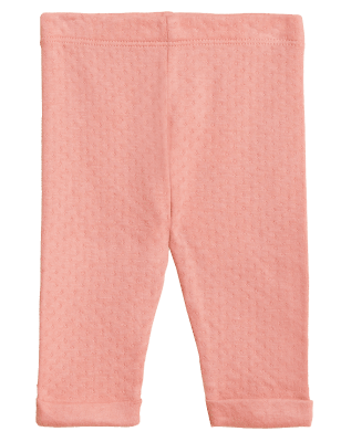 

Girls M&S Collection Pure Cotton Pointelle Leggings (0-12 Mths) - Pink, Pink