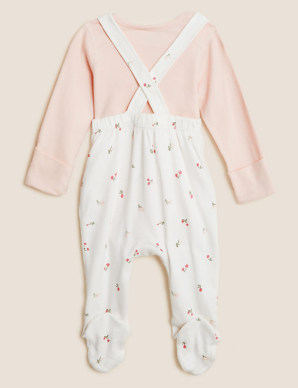 2pc Pure Cotton Floral Outfit (7lbs - 12 Mths) - JP