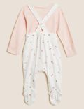 2pc Pure Cotton Floral Outfit (7lbs - 12 Mths)